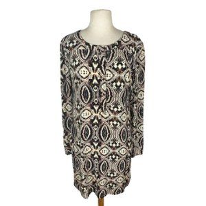 Antik Batik Boho Print Shift Dress M